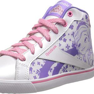 Reebok Disney Sofia Court Toddler Mid Top Shoes Size 8 Infant/Toddler